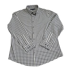 Mizzen+Main Performance Shirt Men XL Trim Blue Leeward Plaid Stretch Button Down